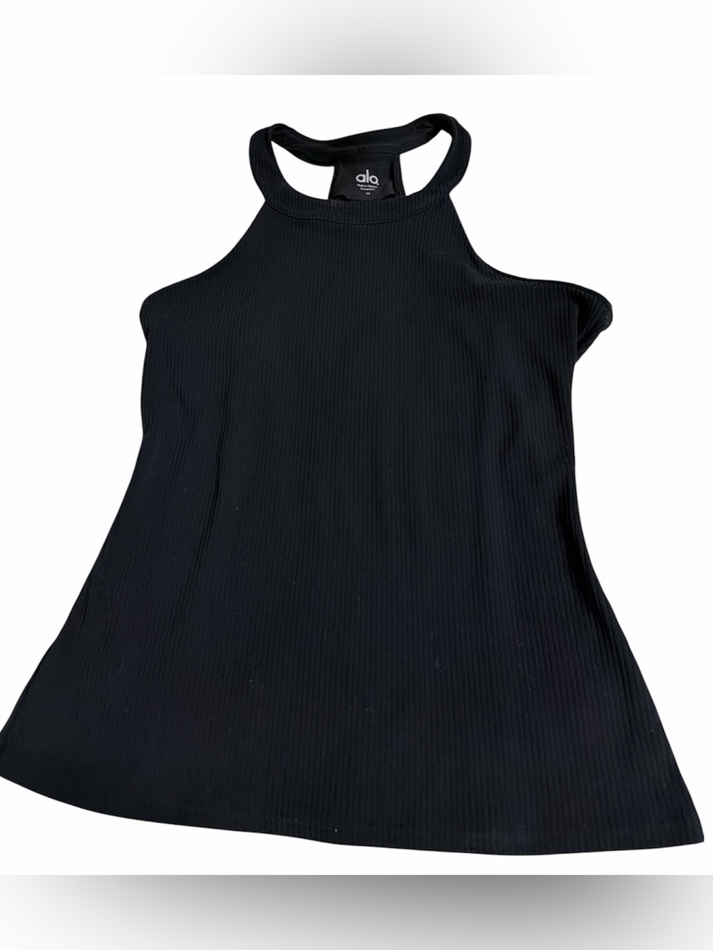 Alo Ribbed Insight High-Neck Tank top - Black - Picture 2 of 3